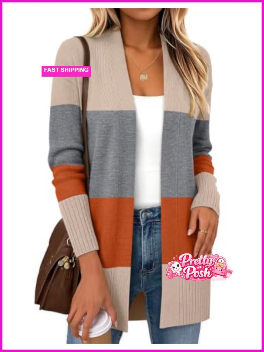 Open Front Cardigan Long Sleeve Lightweight Knit Sweater